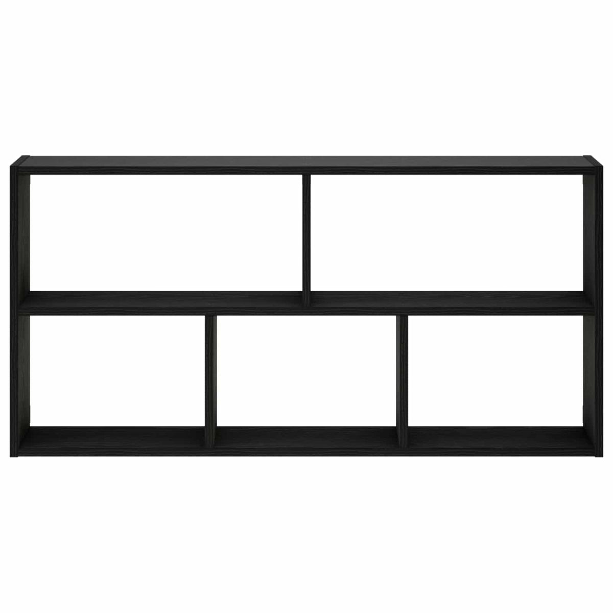 Wandplank Zwart eiken 102 x 17 x 50 cm Bewerkt hout