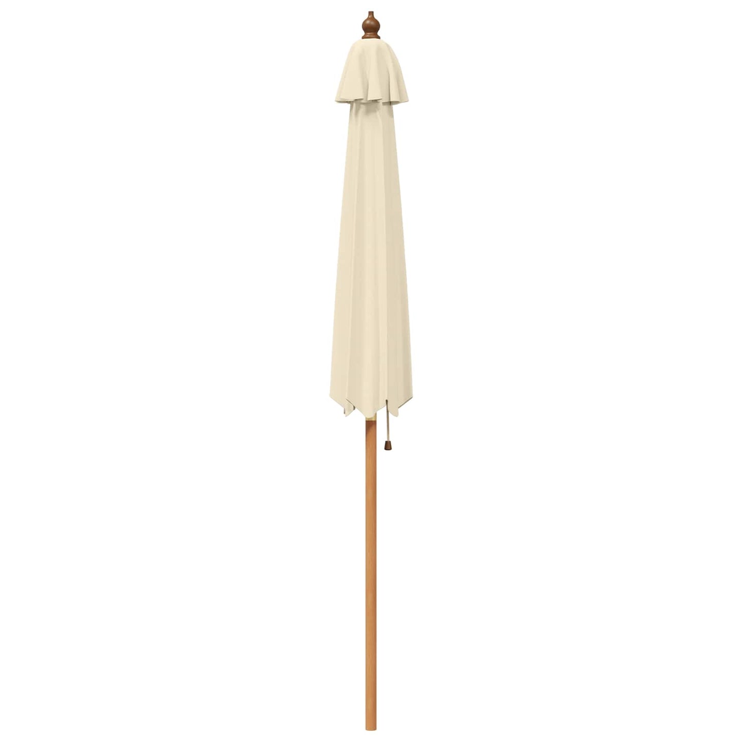 Tuinparasol Ø 240 x 237 cm massief eucalyptushout Crèmewit