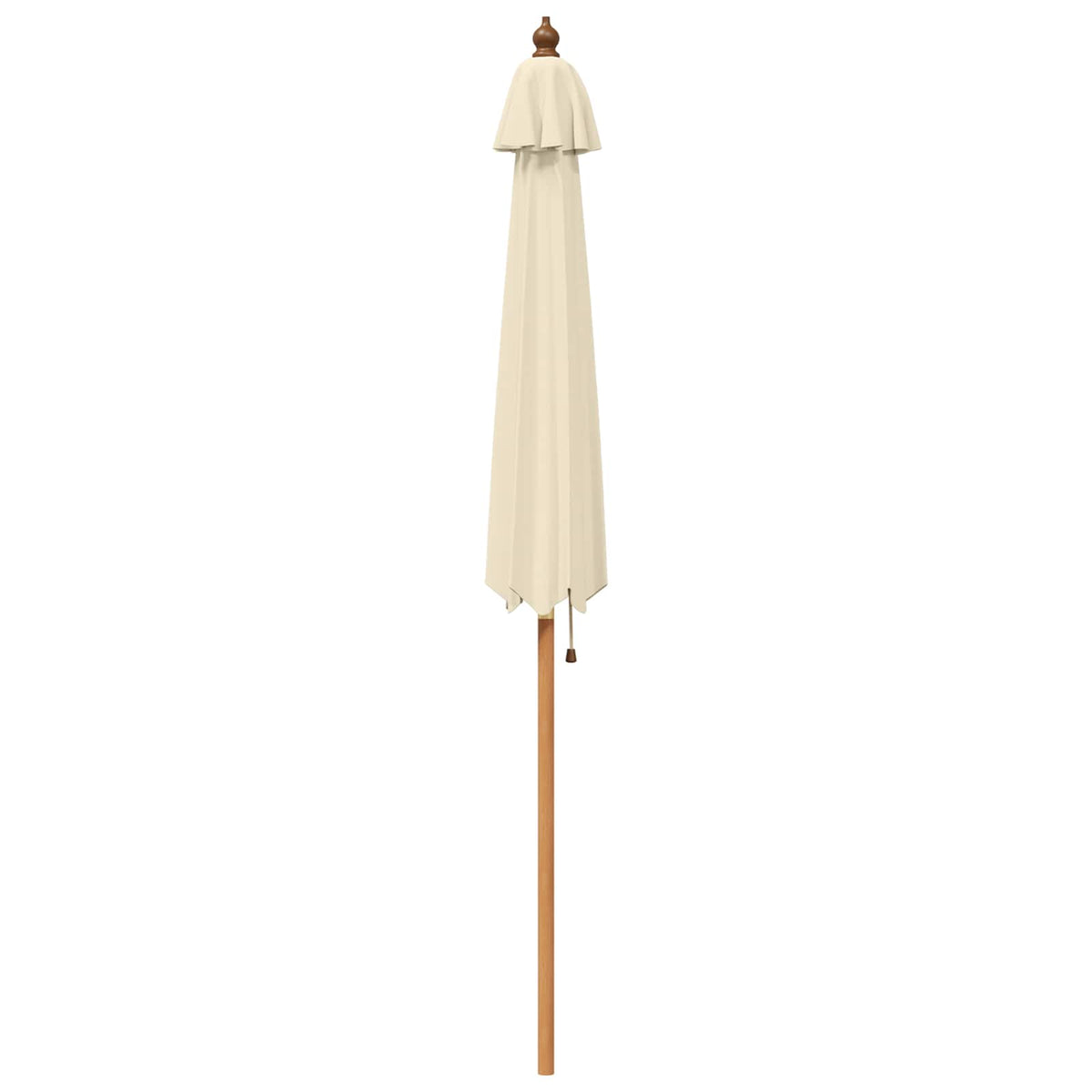 Tuinparasol Ø 270 x 248 cm massief eucalyptushout Crèmewit