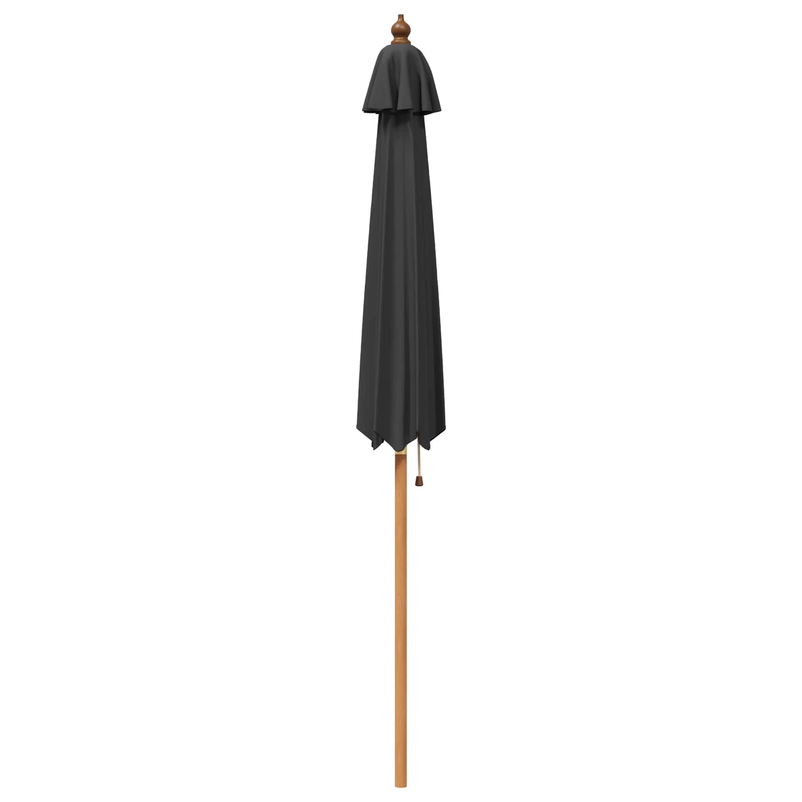 Tuinparasol Ø 240 x 237 cm massief eucalyptushout Antraciet