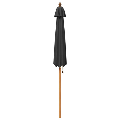 Tuinparasol Ø 240 x 237 cm massief eucalyptushout Antraciet
