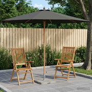 Tuinparasol Ø 300 cm eucalyptushout antraciet