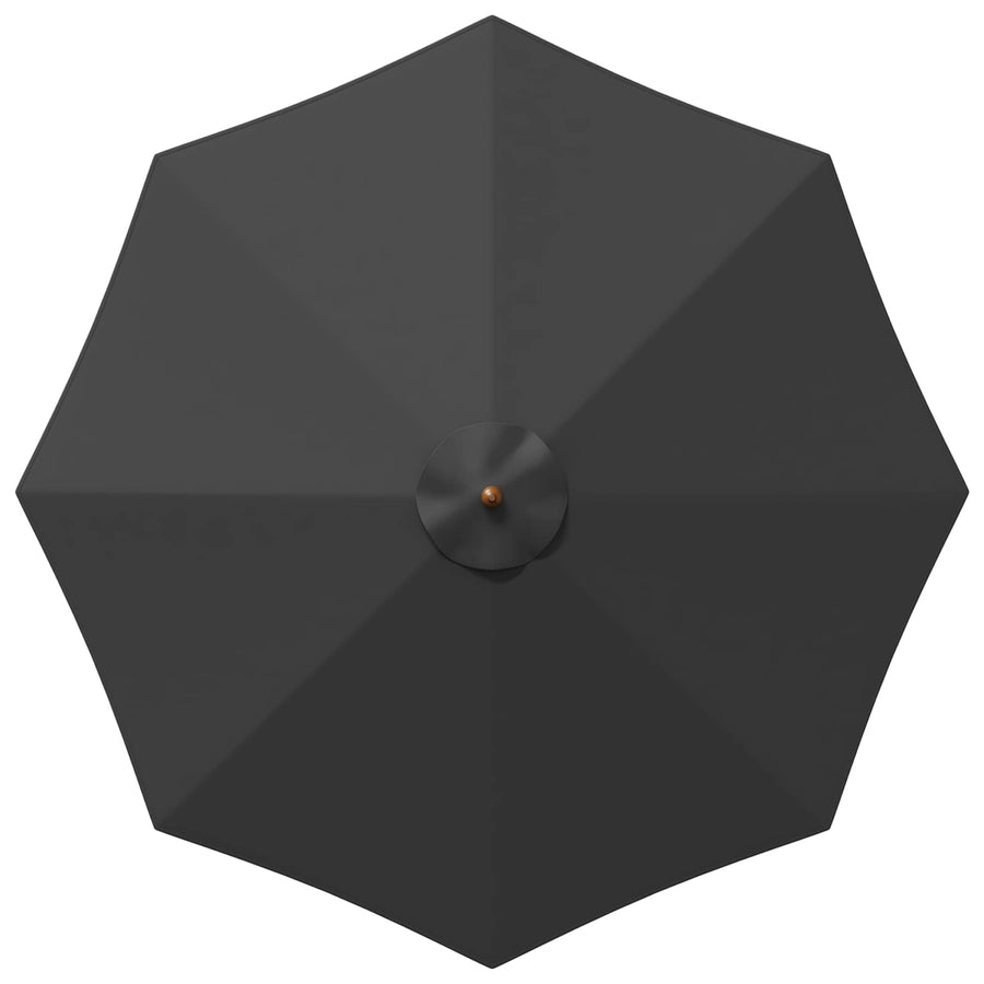 Tuinparasol Ø 300 x 248 cm massief eucalyptushout Antraciet