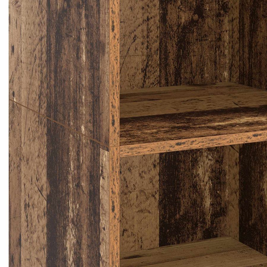 Hoge kast Oud hout 40 x 41 x 124 cm Bewerkt hout