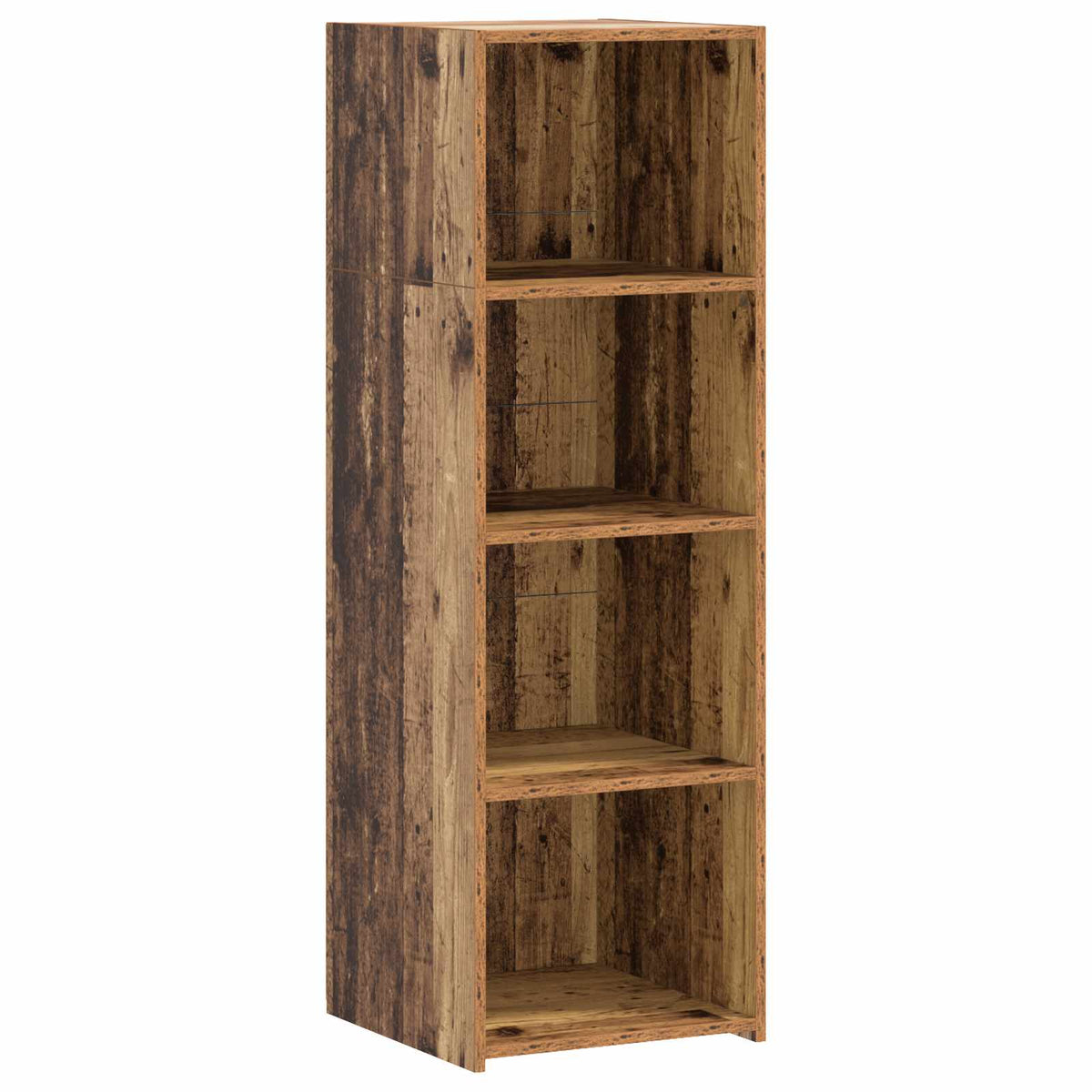 Hoge kast Oud hout 40 x 41 x 124 cm Bewerkt hout