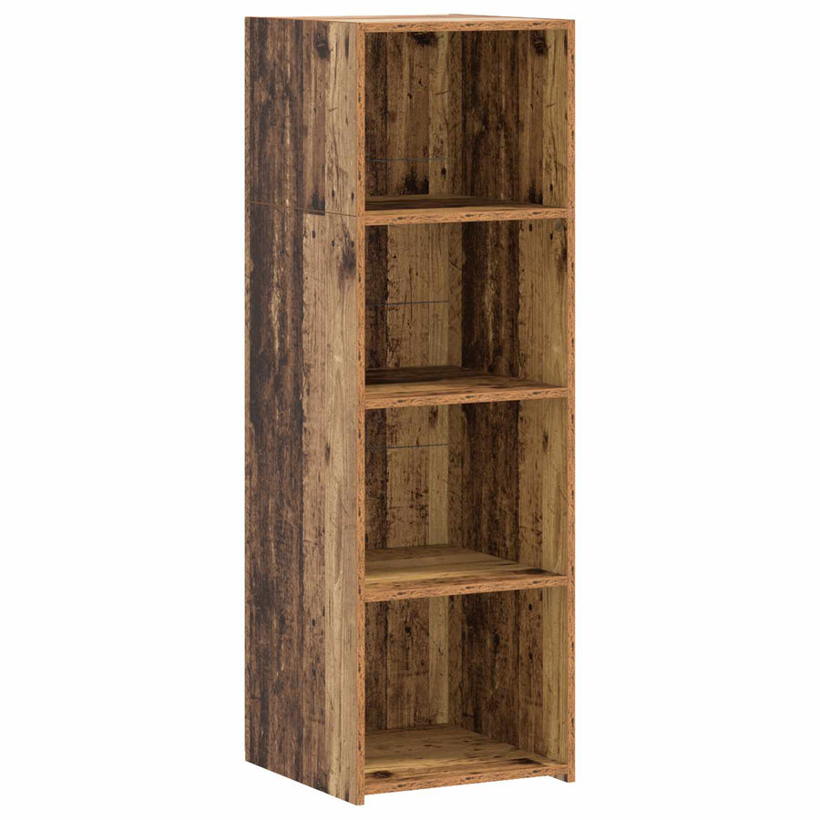 Hoge kast Oud hout 40 x 41 x 124 cm Bewerkt hout