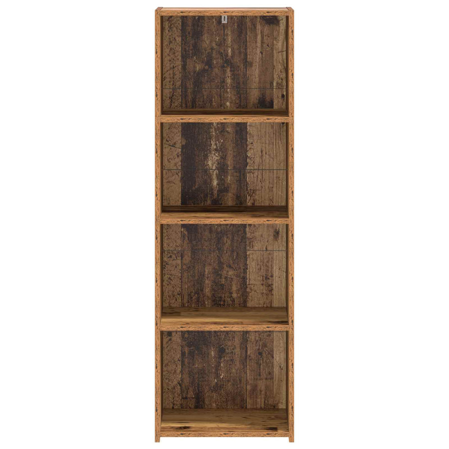 Hoge kast Oud hout 40 x 41 x 124 cm Bewerkt hout