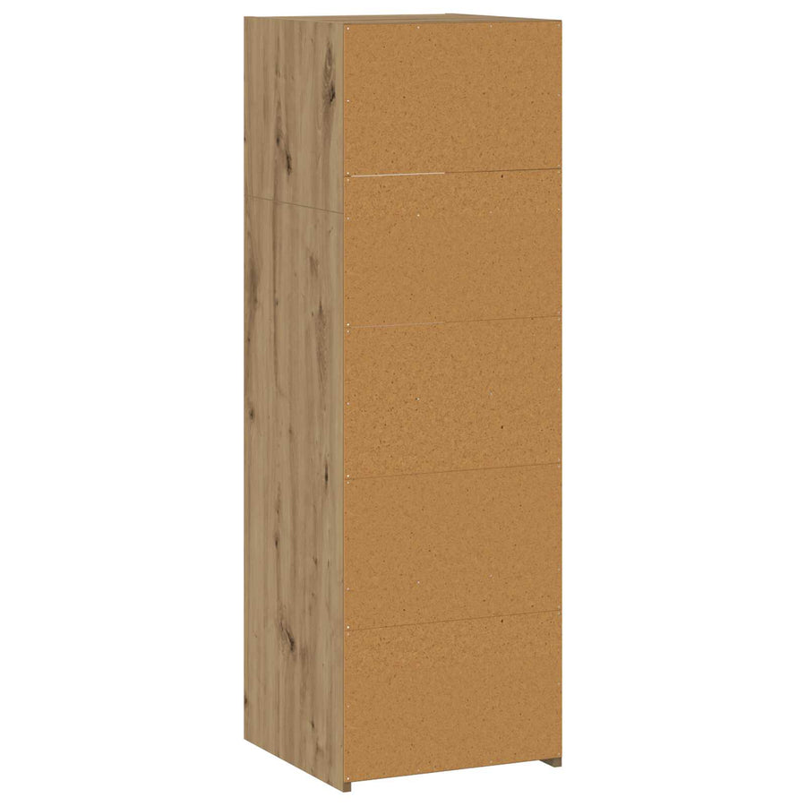 Hoge kast Artisanaal eiken 40 x 41 x 124 cm Bewerkt hout
