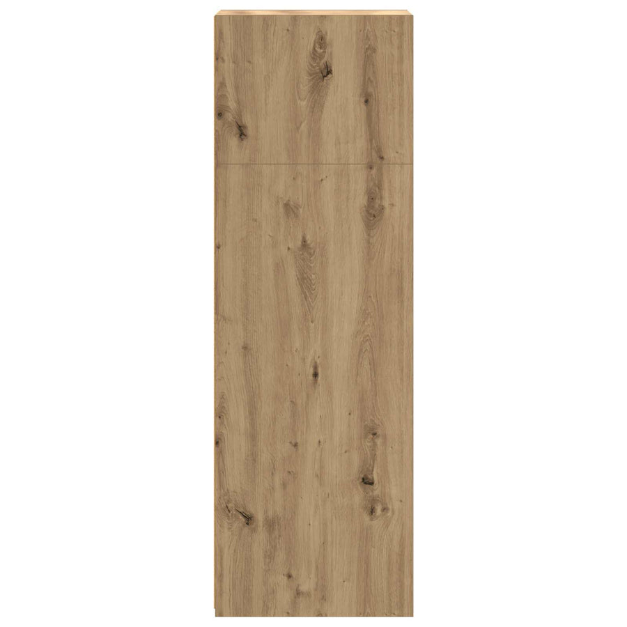 Hoge kast Artisanaal eiken 40 x 41 x 124 cm Bewerkt hout