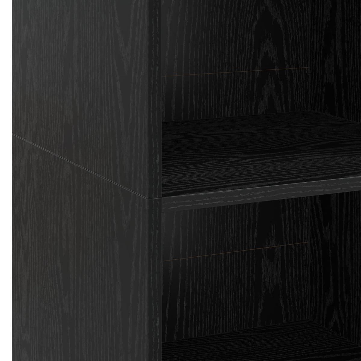 Hoge kast Zwart eiken 40 x 41 x 124 cm Bewerkt hout