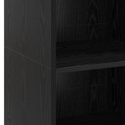 Hoge kast Zwart eiken 40 x 41 x 124 cm Bewerkt hout