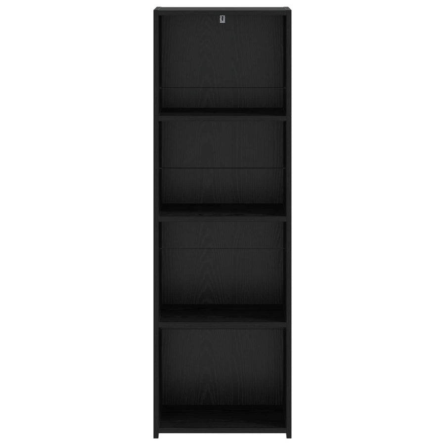 Hoge kast Zwart eiken 40 x 41 x 124 cm Bewerkt hout