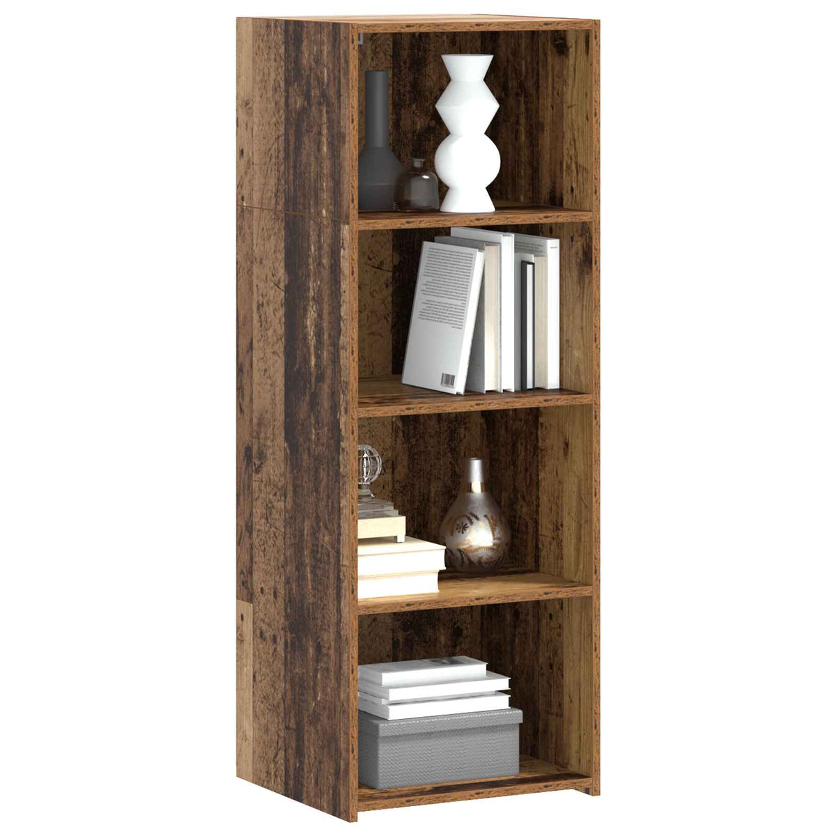 Hoge kast Oud hout 45 x 41 x 124 cm Bewerkt hout