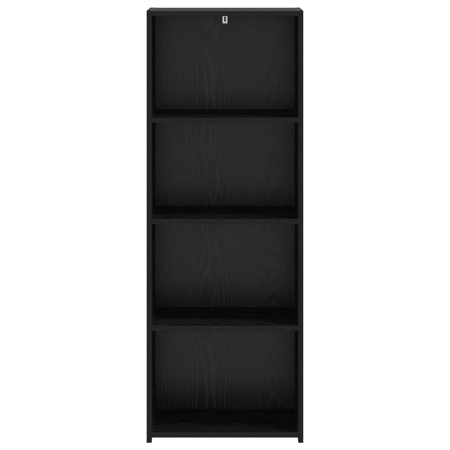 Hoge kast Zwart eiken 45 x 41 x 124 cm Bewerkt hout