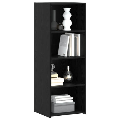 Hoge kast Zwart eiken 45 x 41 x 124 cm Bewerkt hout