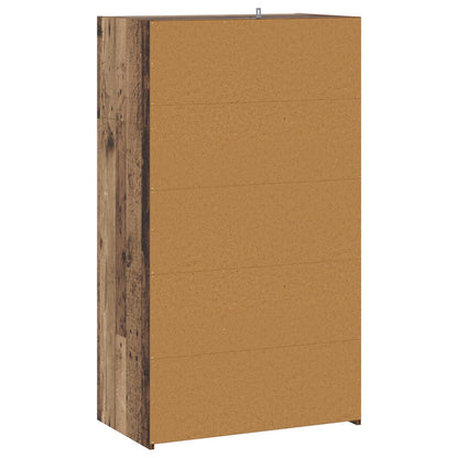 Hoge kast Oud hout 70 x 41 x 124 cm Bewerkt hout