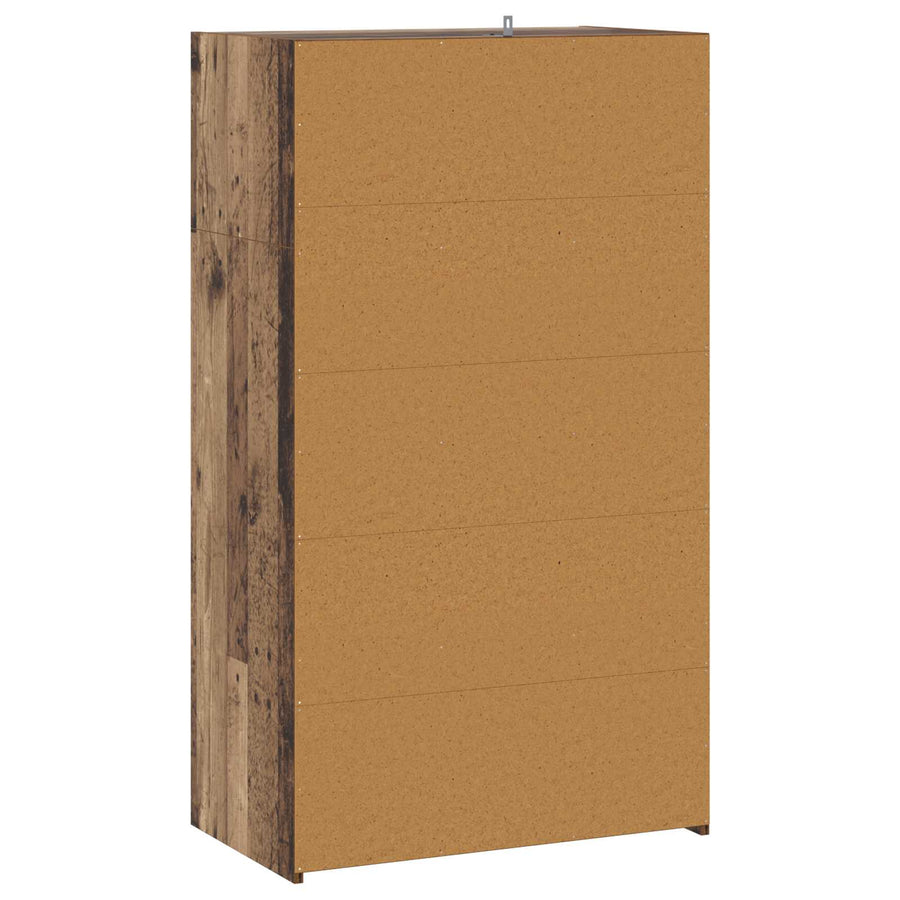 Hoge kast Oud hout 70 x 41 x 124 cm Bewerkt hout