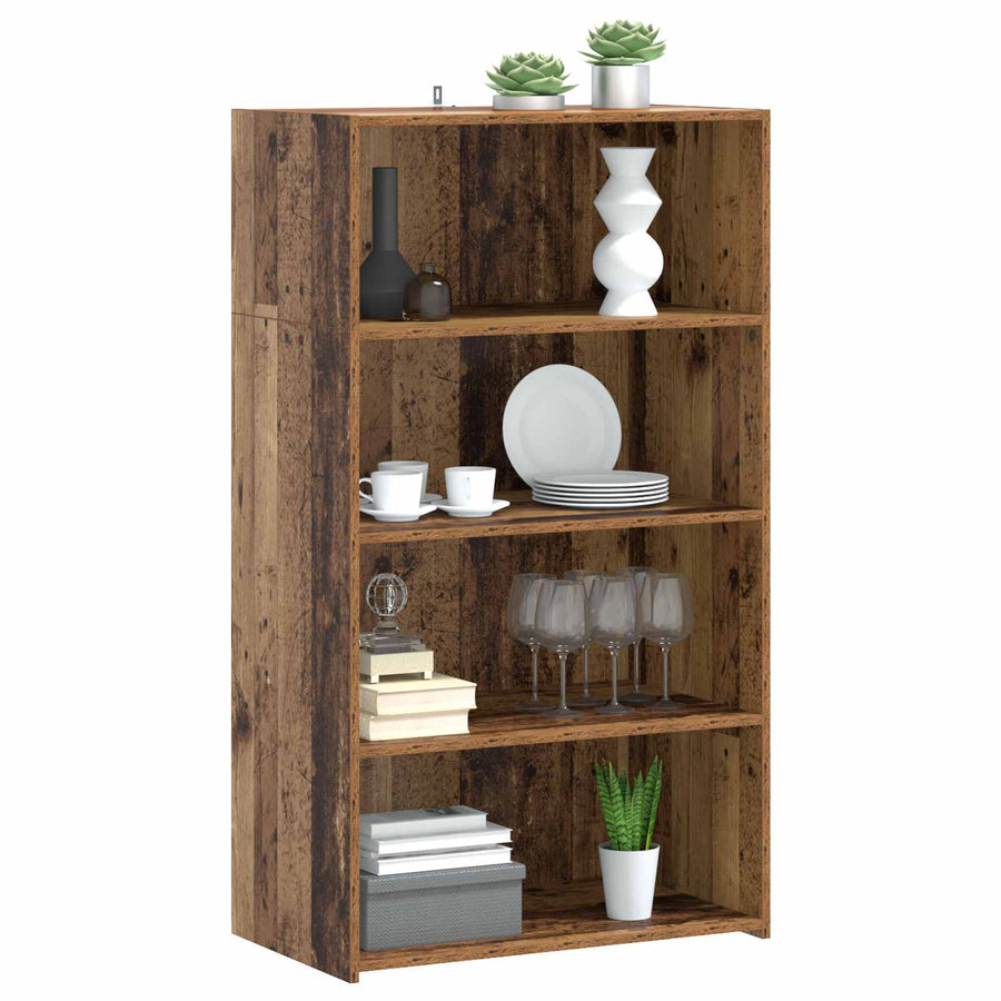 Hoge kast Oud hout 70 x 41 x 124 cm Bewerkt hout