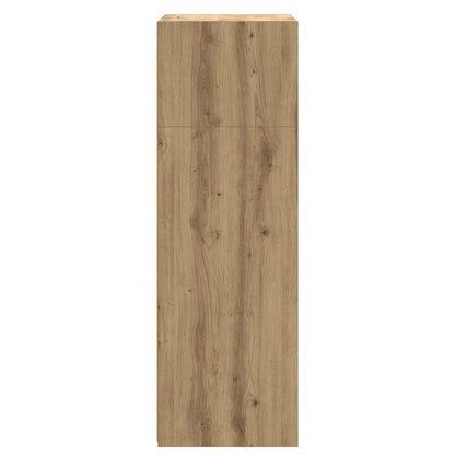 Hoge kast Artisanaal eiken 70 x 41 x 124 cm Bewerkt hout