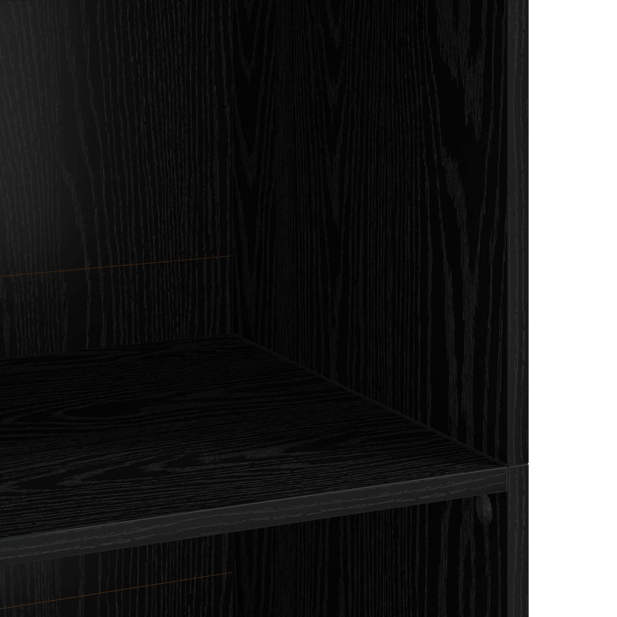 Hoge kast Zwart eiken 70 x 41 x 124 cm Bewerkt hout