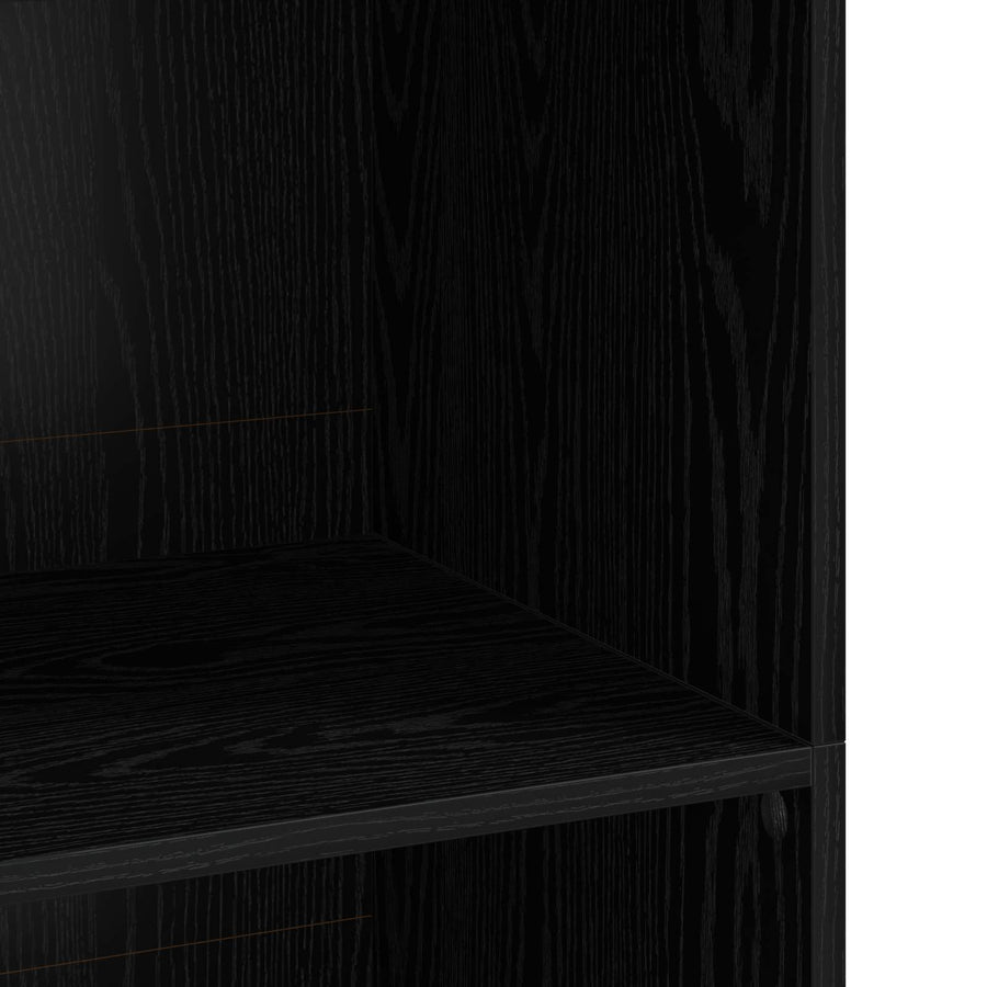 Hoge kast Zwart eiken 70 x 41 x 124 cm Bewerkt hout