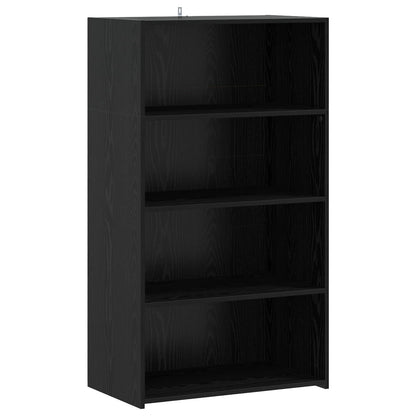Hoge kast Zwart eiken 70 x 41 x 124 cm Bewerkt hout