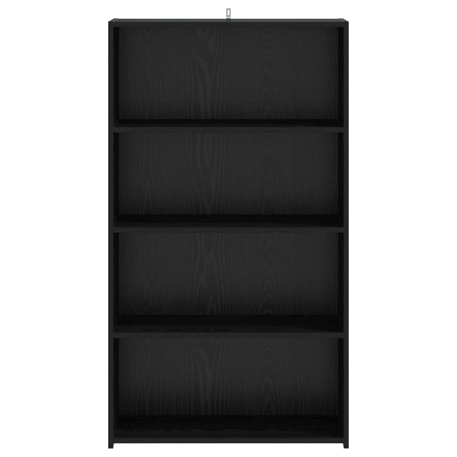 Hoge kast Zwart eiken 70 x 41 x 124 cm Bewerkt hout