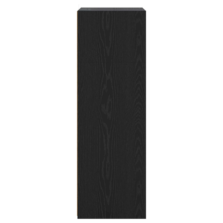 Hoge kast Zwart eiken 70 x 41 x 124 cm Bewerkt hout