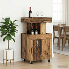 Serveertrolley 50x41x89 cm bewerkt hout eiken