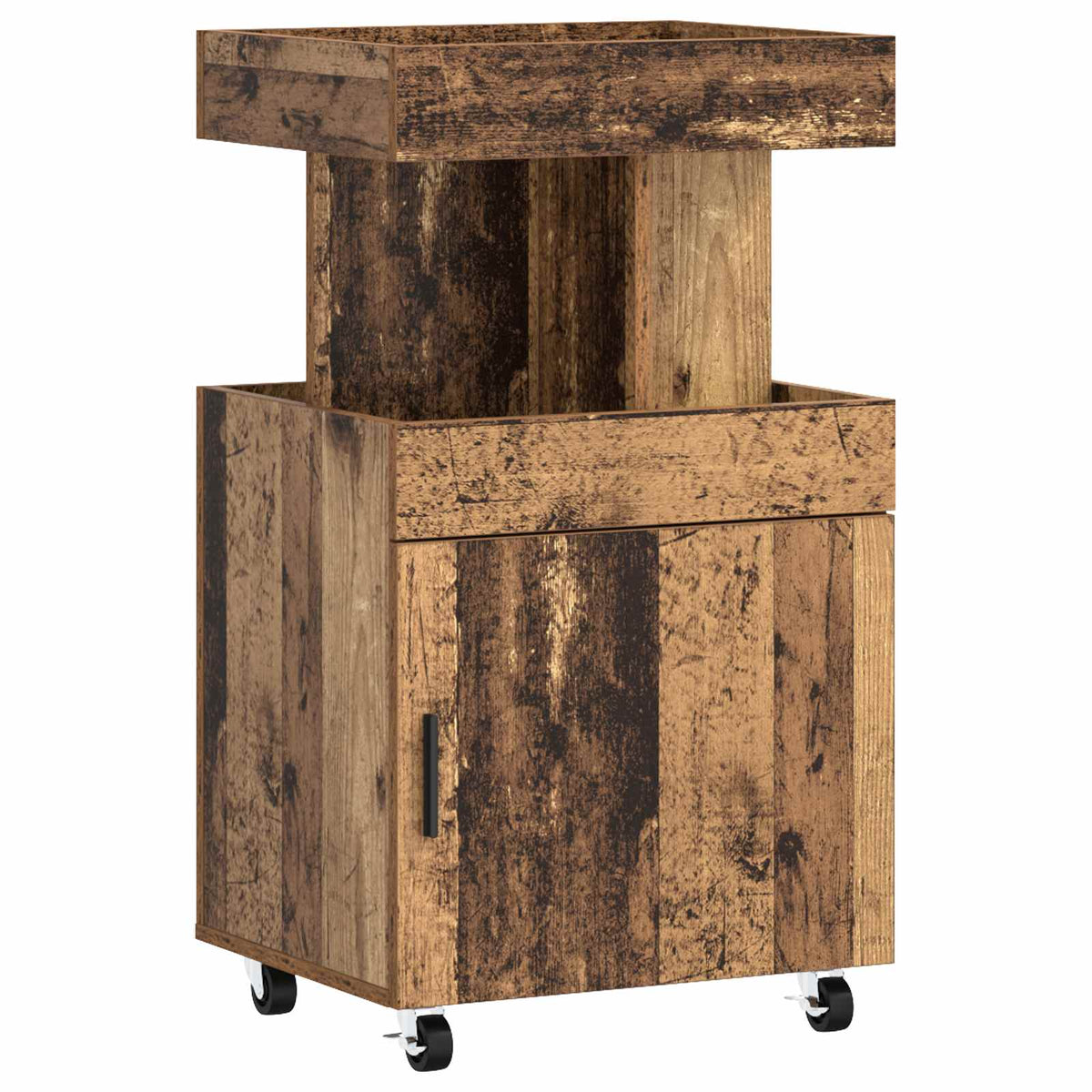 Serveerwagen Eikenhout 50 x 41 x 89 cm Bewerkt hout