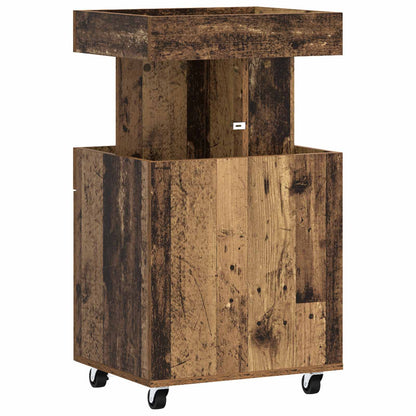 Serveerwagen Eikenhout 50 x 41 x 89 cm Bewerkt hout