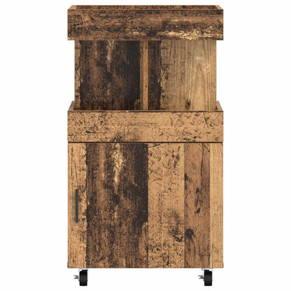 Serveerwagen Eikenhout 50 x 41 x 89 cm Bewerkt hout