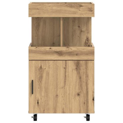 Serveerwagen Artisanaal eiken 50 x 41 x 89 cm Bewerkt hout