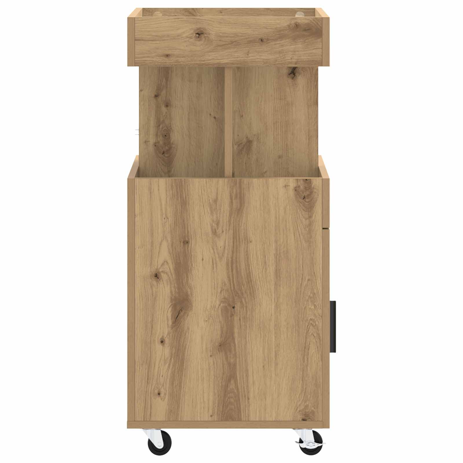 Serveerwagen Artisanaal eiken 50 x 41 x 89 cm Bewerkt hout