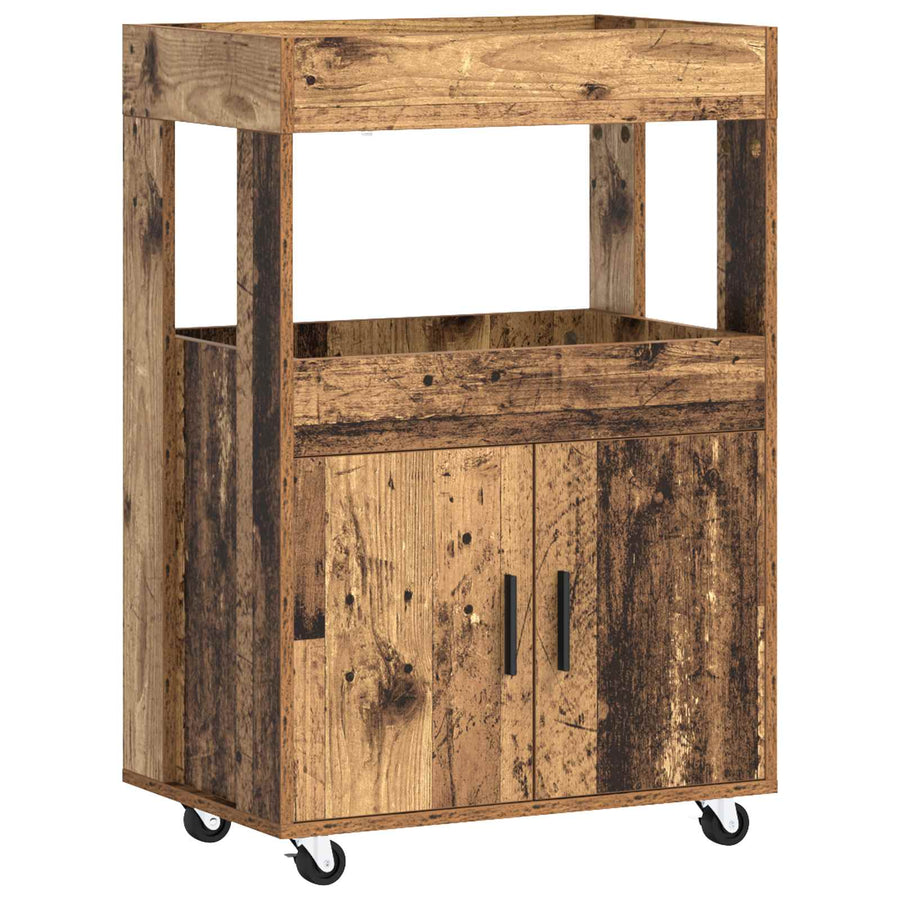 Bar Kar Eikenhout 60 x 39,5 x 89 cm Bewerkt hout