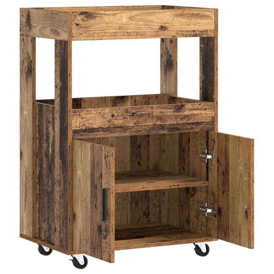 Bar Kar Eikenhout 60 x 39,5 x 89 cm Bewerkt hout