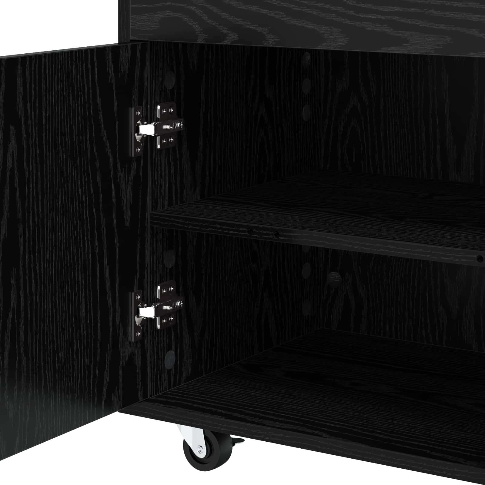 Bar Kar Zwart eiken 60 x 39,5 x 89 cm Bewerkt hout