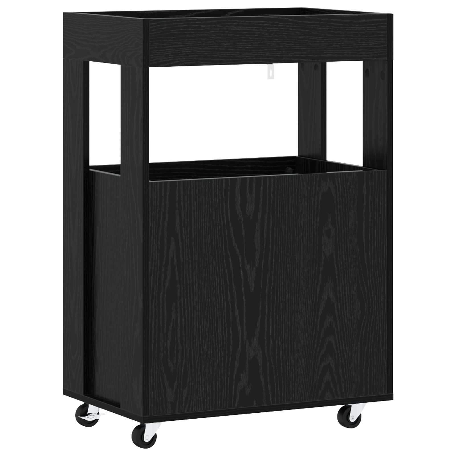 Bar Kar Zwart eiken 60 x 39,5 x 89 cm Bewerkt hout