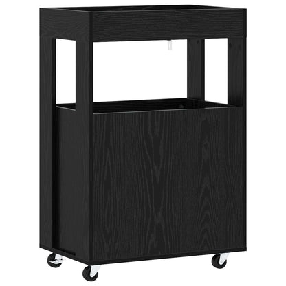 Bar Kar Zwart eiken 60 x 39,5 x 89 cm Bewerkt hout