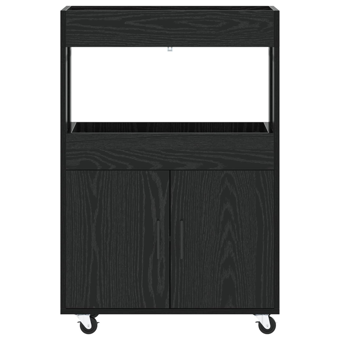 Bar Kar Zwart eiken 60 x 39,5 x 89 cm Bewerkt hout