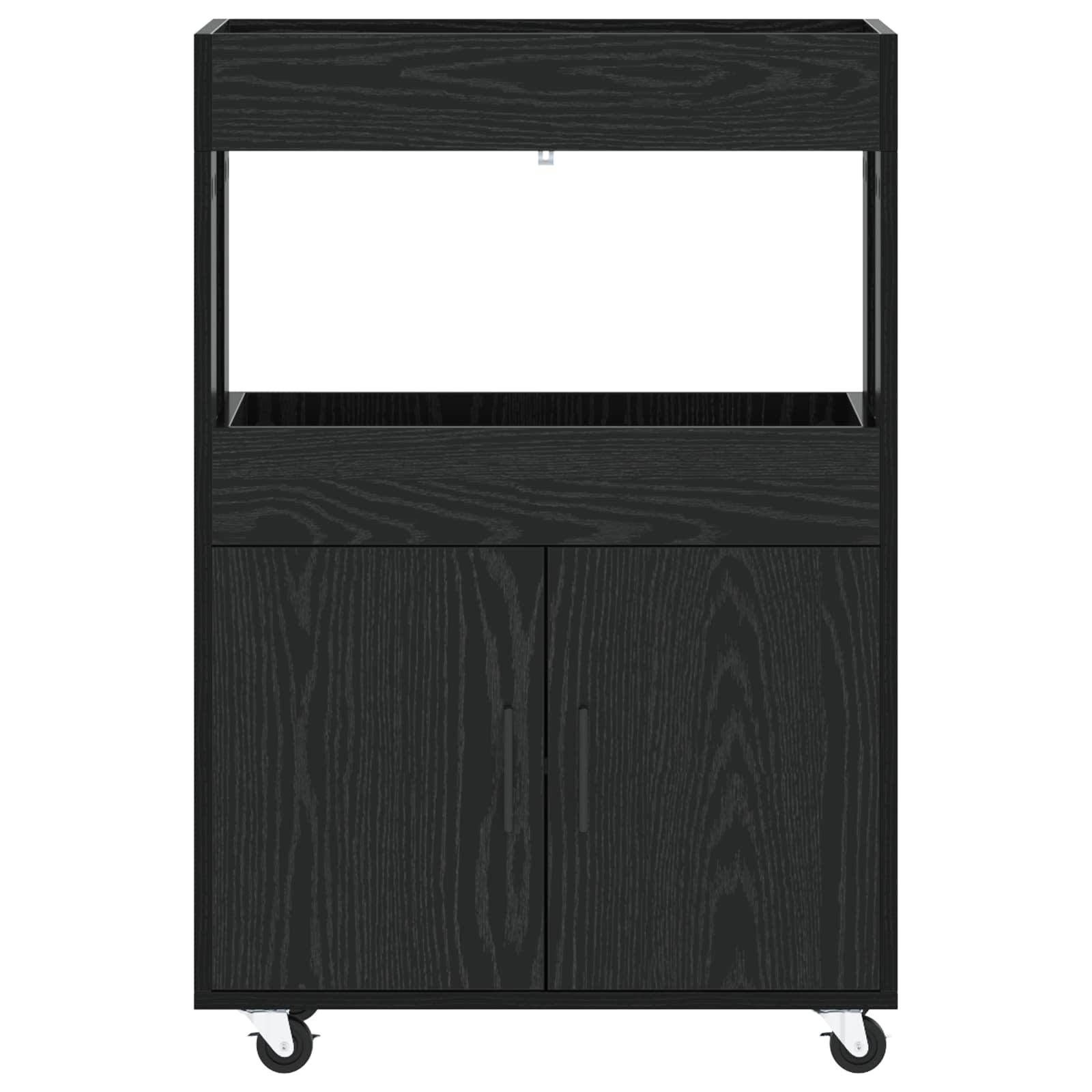 Bar Kar Zwart eiken 60 x 39,5 x 89 cm Bewerkt hout
