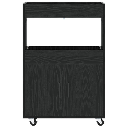 Bar Kar Zwart eiken 60 x 39,5 x 89 cm Bewerkt hout
