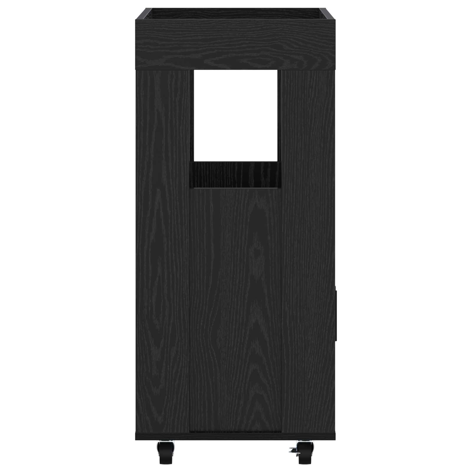 Bar Kar Zwart eiken 60 x 39,5 x 89 cm Bewerkt hout