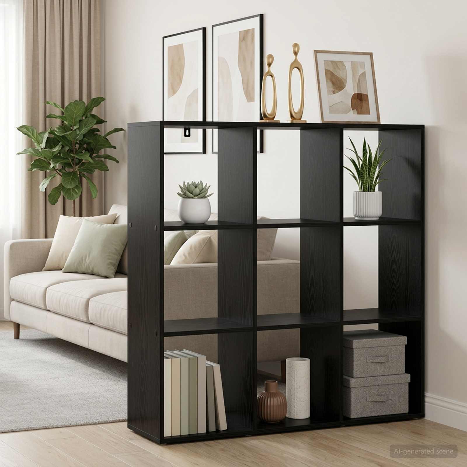 Boekenkast 102 x 29 x 103,5 cm Bewerkt hout Zwart eiken
