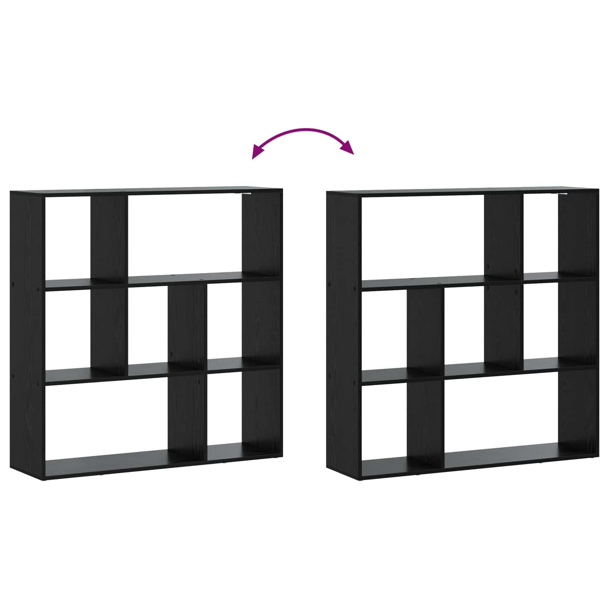 Boekenkast 102 x 29 x 103,5 cm Bewerkt hout Zwart eiken