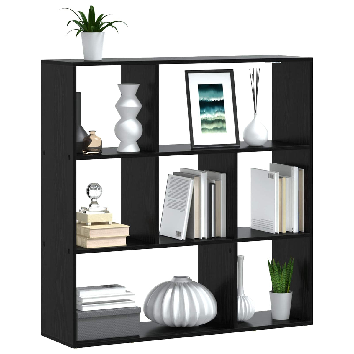 Boekenkast 102 x 29 x 103,5 cm Bewerkt hout Zwart eiken