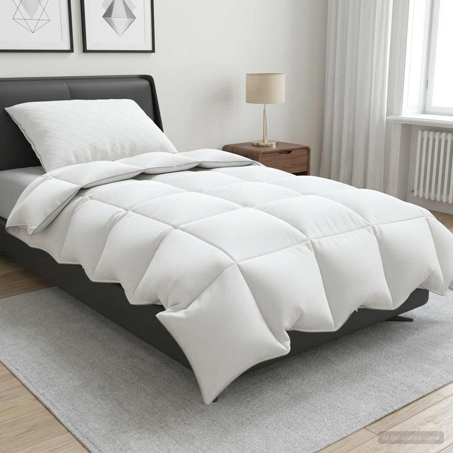 90% ganzen dons dekbedset FULDA 2 st 137 x 200 cm 210 GSM Wit