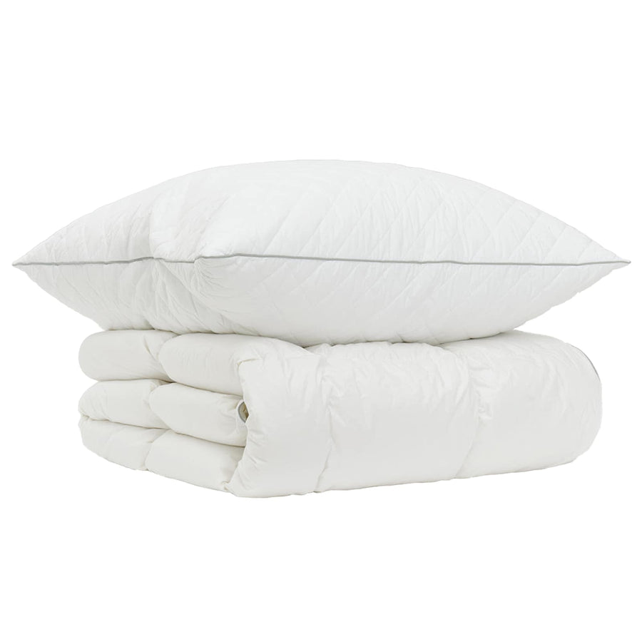 90% ganzen dons dekbedset FULDA 2 st 140 x 200 cm Winter Wit