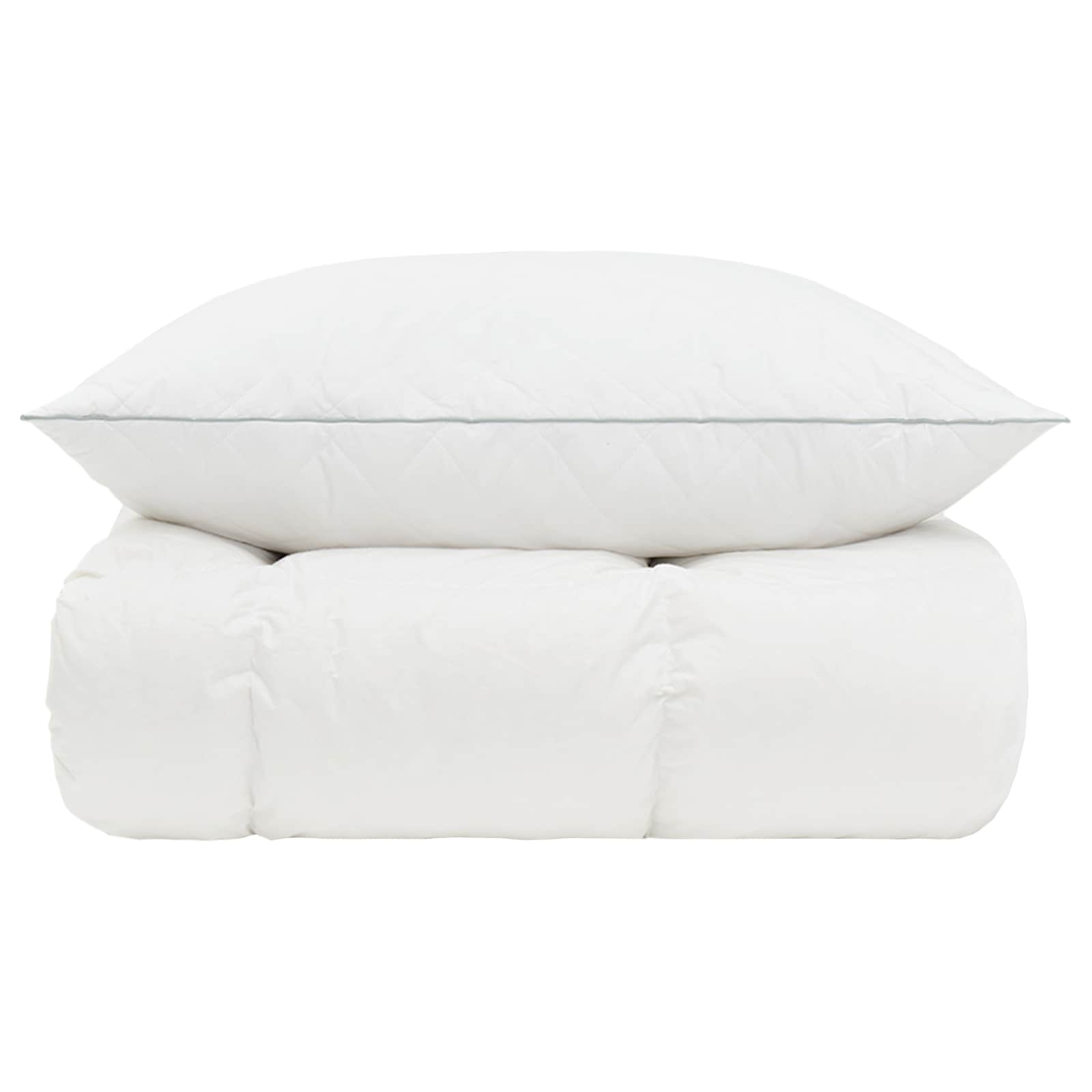 90% ganzen dons dekbedset FULDA 2 st 150 x 200 cm Winter Wit