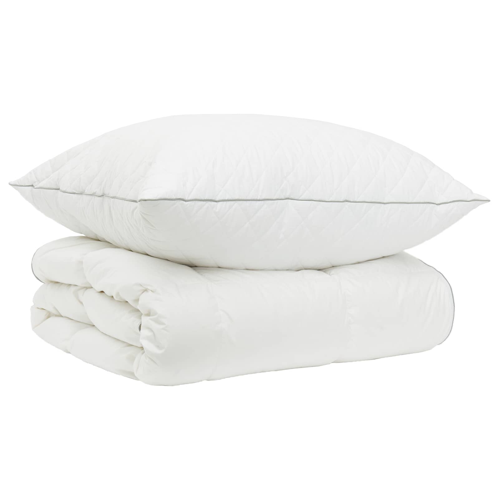 90% ganzen dons dekbedset FULDA 2 st 140 x 200 cm 310 GSM Wit